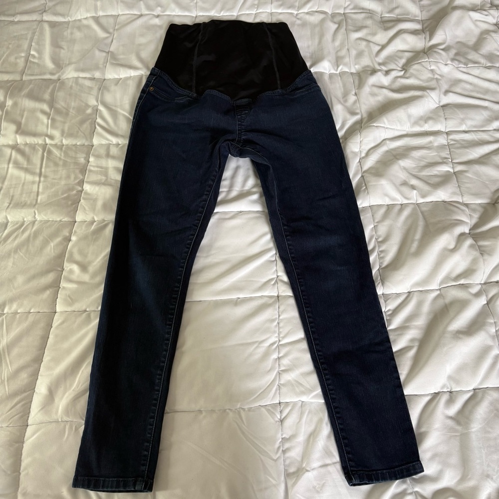 Isabel Maternity by Ingrid & Isabel Dark Wash Blue Skinny Jegging Jeans Size 4